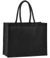 W470 Westford Mill Natural Starched Jute Classic Shopper Black/Black colour image